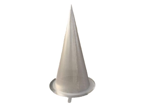 A vertically placed filter cone