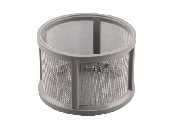 Metal woven mesh with 4 injection molded parts for support