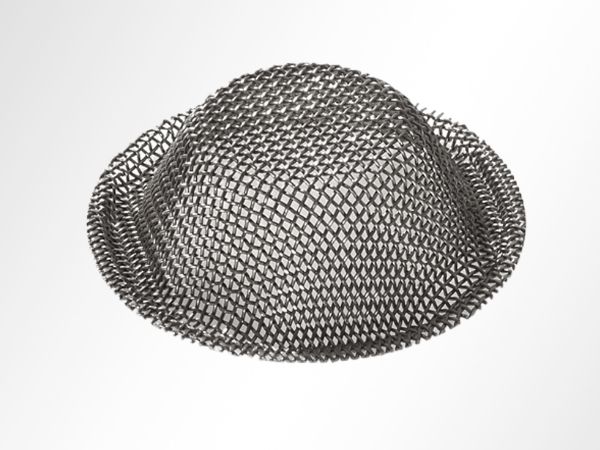 A deep drawn woven mesh part